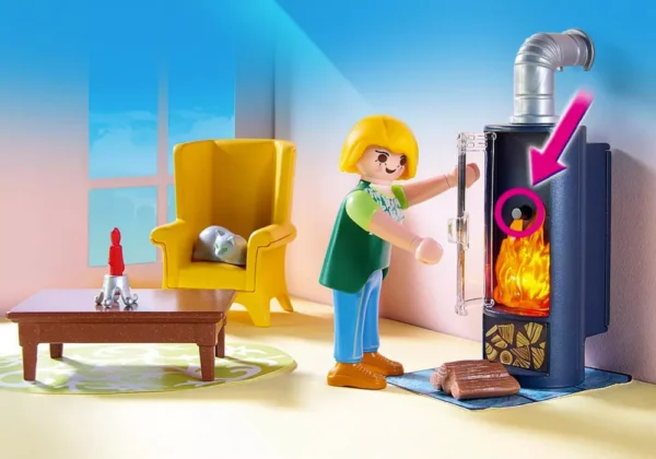 PLAYMOBIL - SALA DE ESTAR CON FUEGO - Imagen 4